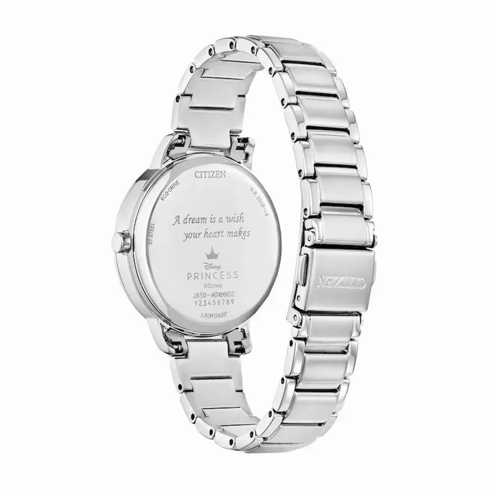 Citizen Disney Cinderella Eco-Drive Watch FE7041-51W Crystal Pin Box Set NWT